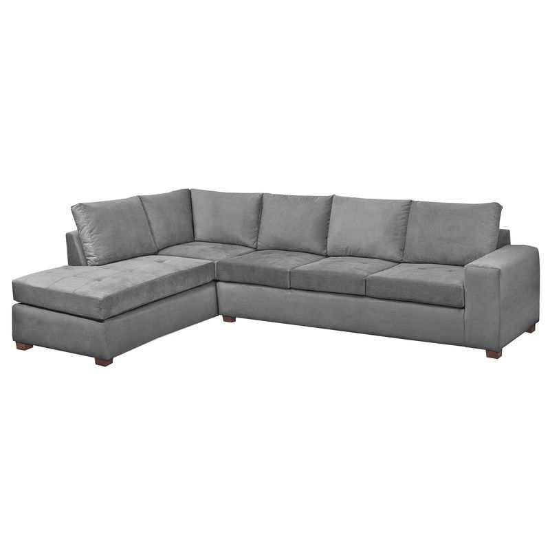 INNOVAMUEBLES - Sofá Seccional Senna XL Izquierdo Felpa Gris Claro