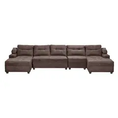 INNOVAMUEBLES - Sofá Seccional Le Mans Doble Chaise XL Tela Chocolate YF