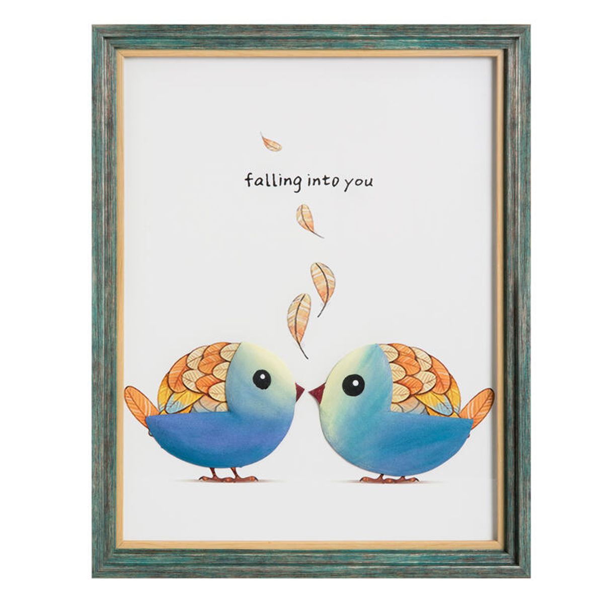 VGO - Cuadro enmarcado 2 pajaritos con relieve mod2 43X53 Vgo