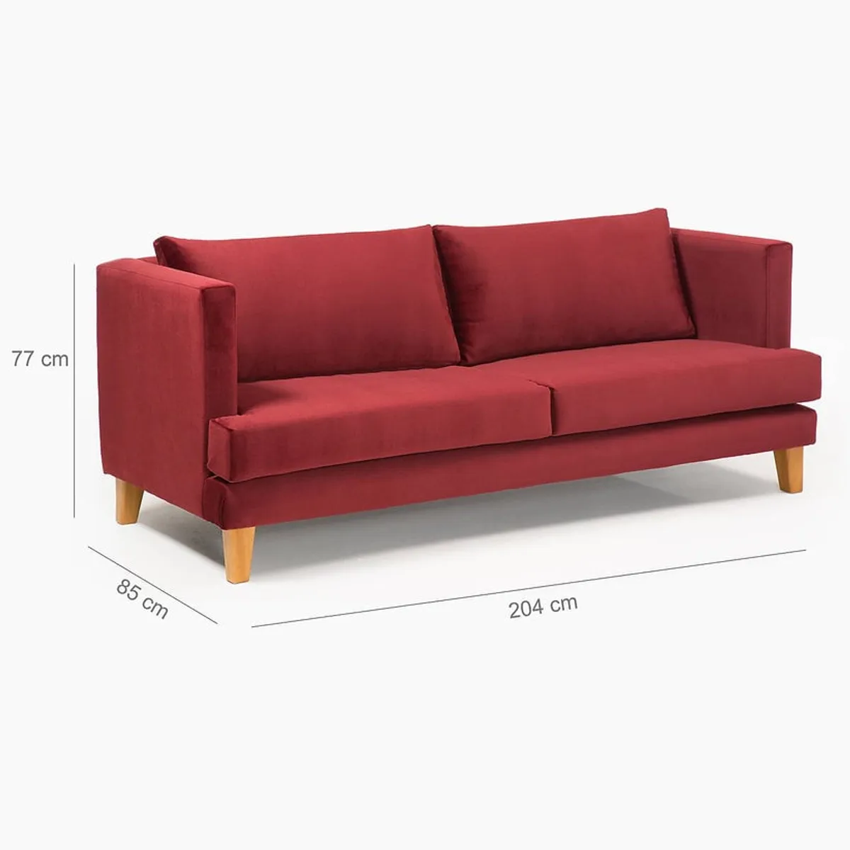 BARRA DESIGN - SOFA LARISA 3C ROJO