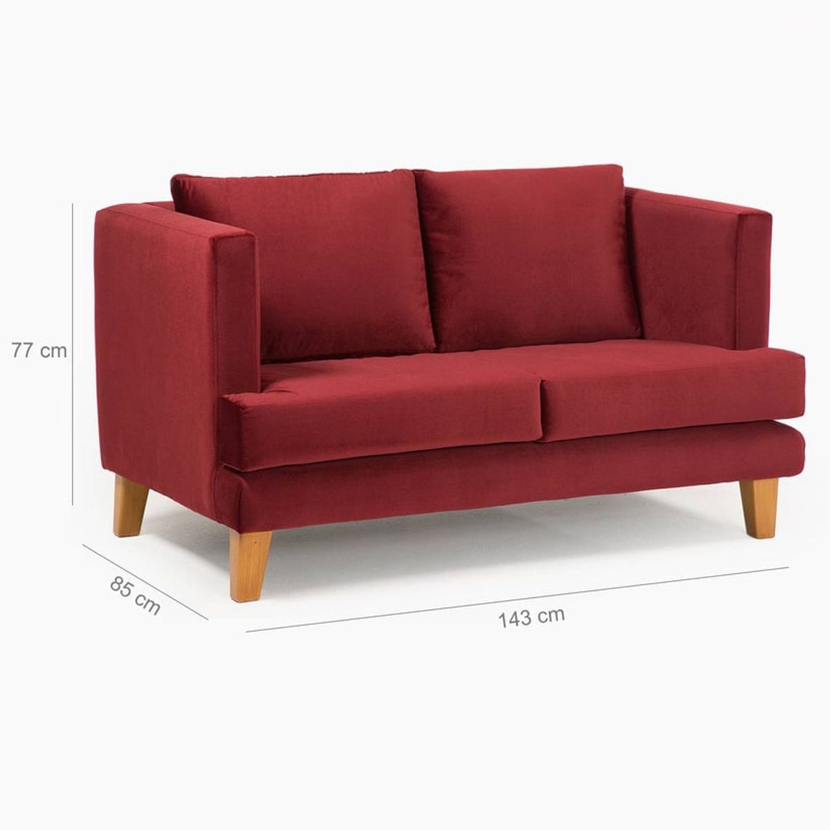 BARRA DESIGN - SOFA LARISA 2C ROJO