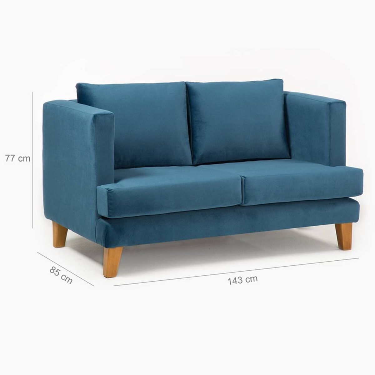 BARRA DESIGN - SOFA LARISA 2C AZUL