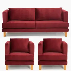 BARRA DESIGN - JUEGO LIVING 3-1-1 LARISA ROJO