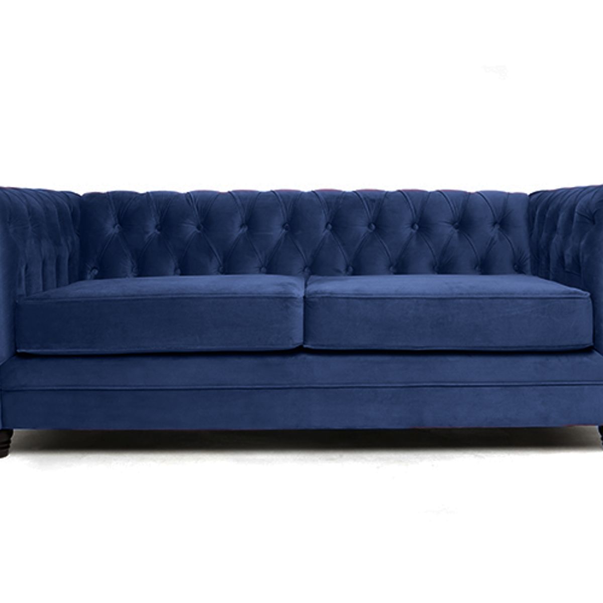 BARRA DESIGN - SOFA CHESTERFIELD 3C VELVET AZUL