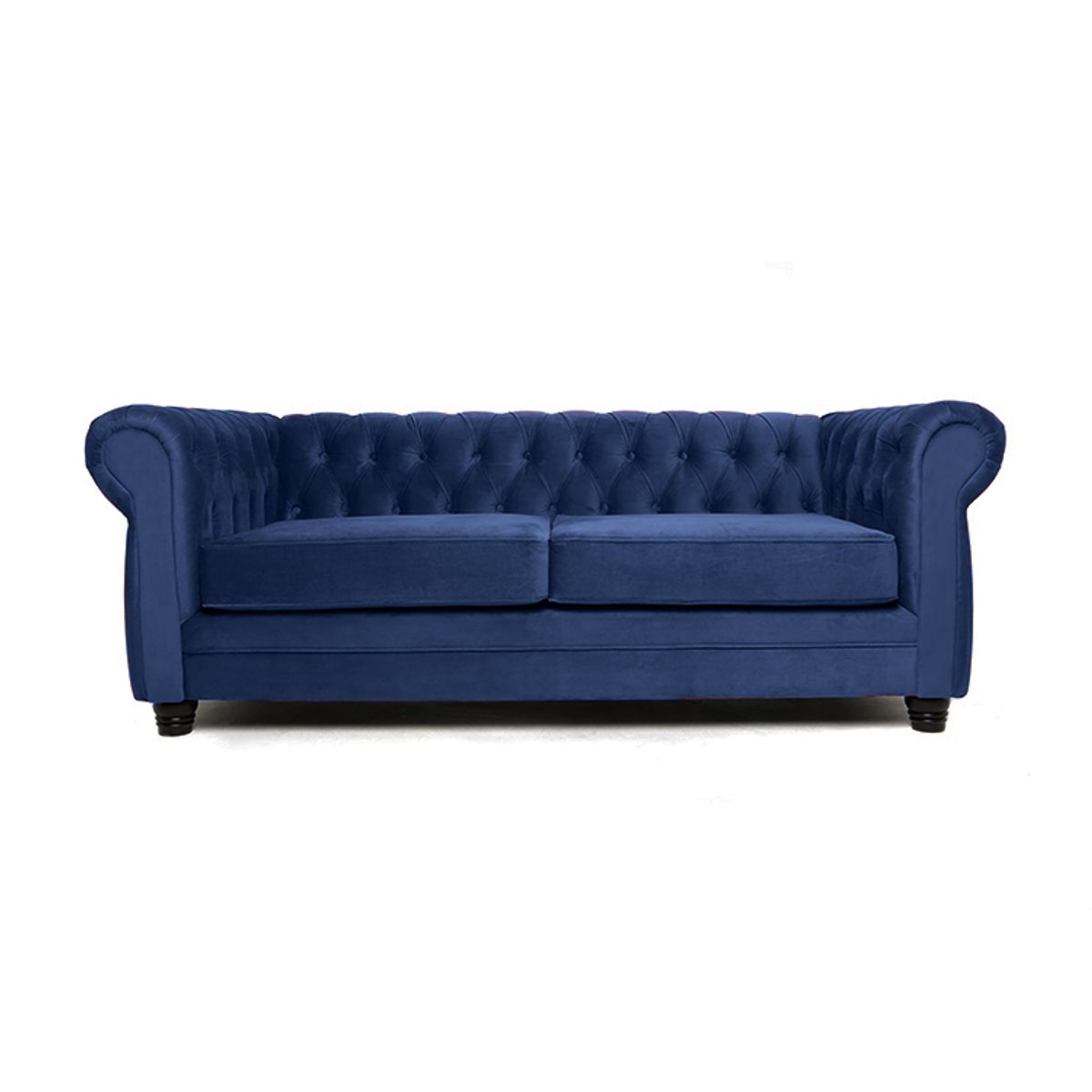 BARRA DESIGN - SOFA CHESTERFIELD 3C VELVET AZUL