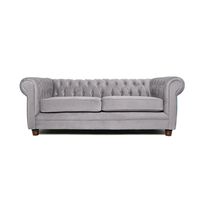 SOFA CHESTERFIELD 3C VELVET GRIS