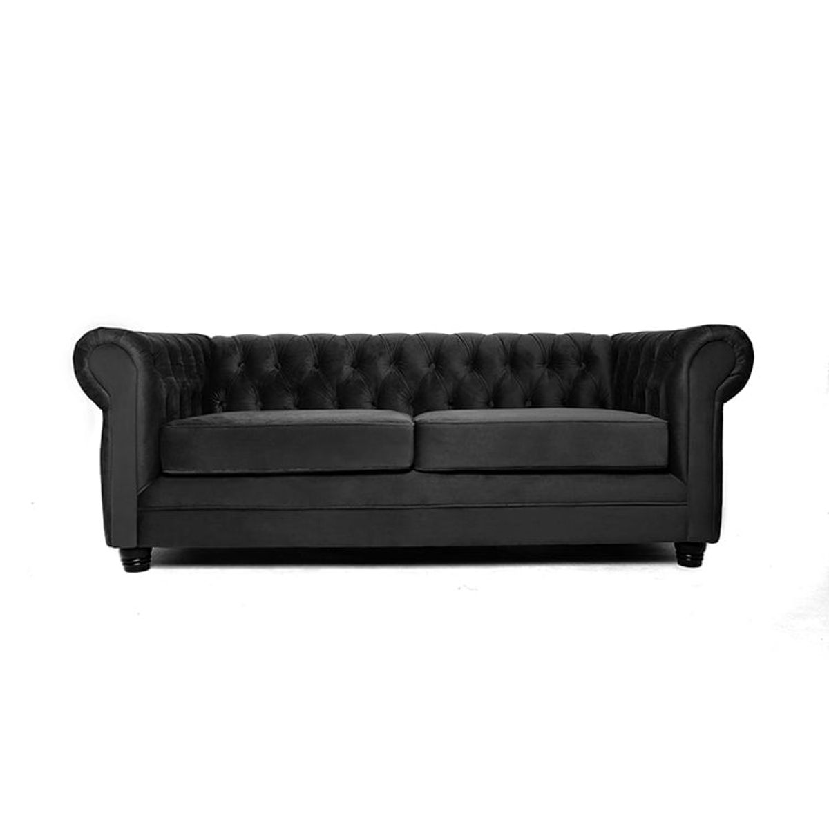 BARRA DESIGN - SOFA CHESTERFIELD 3C VELVET NEGRO