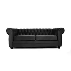 BARRA DESIGN - SOFA CHESTERFIELD 3C VELVET NEGRO