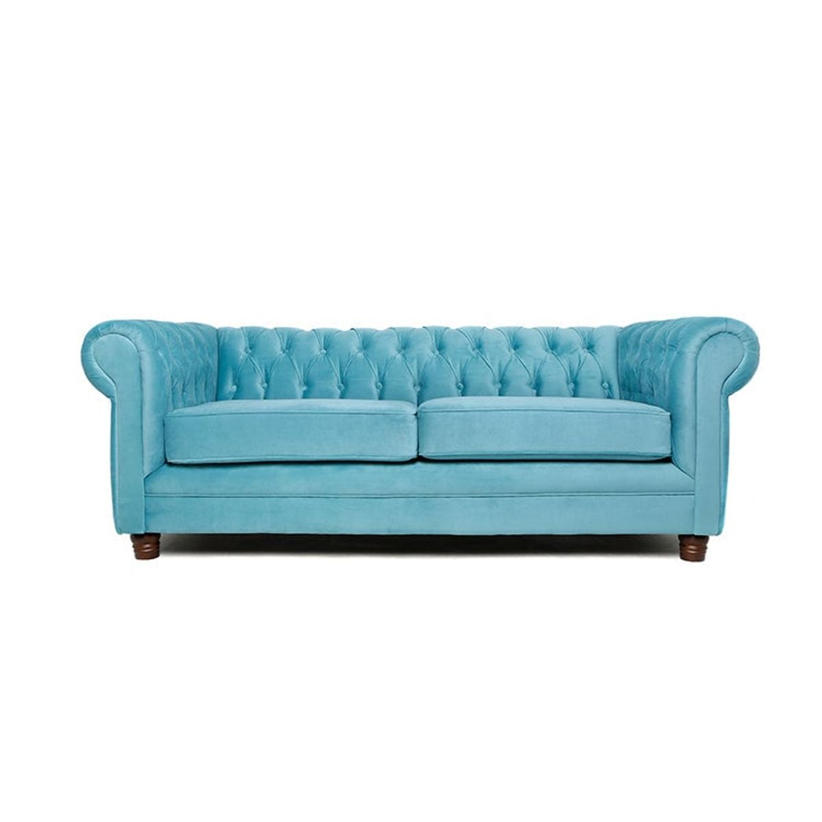 BARRA DESIGN - SOFA CHESTERFIELD 3C VELVET TURQUESA