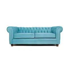 BARRA DESIGN - SOFA CHESTERFIELD 3C VELVET TURQUESA