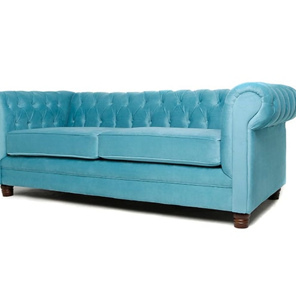 BARRA DESIGN - SOFA CHESTERFIELD 3C VELVET TURQUESA
