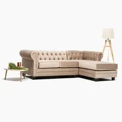 BARRA DESIGN - SECCIONAL CHESTERFIELD DERECHO BEIGE