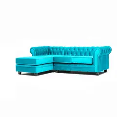 BARRA DESIGN - SECCIONAL CHESTERFIELD IZQUIERDO TURQUESA