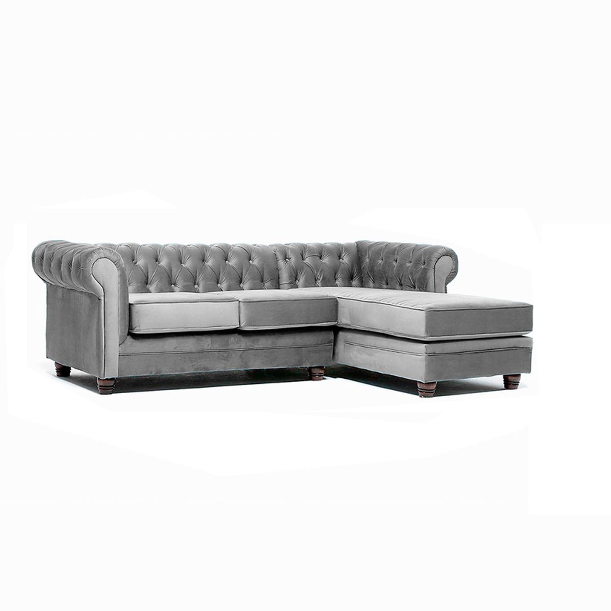 BARRA DESIGN - SECCIONAL CHESTERFIELD DERECHO GRIS…