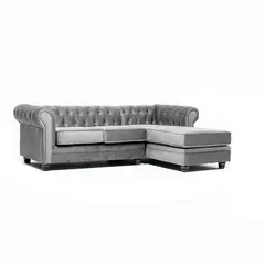 BARRA DESIGN - SECCIONAL CHESTERFIELD DERECHO GRIS