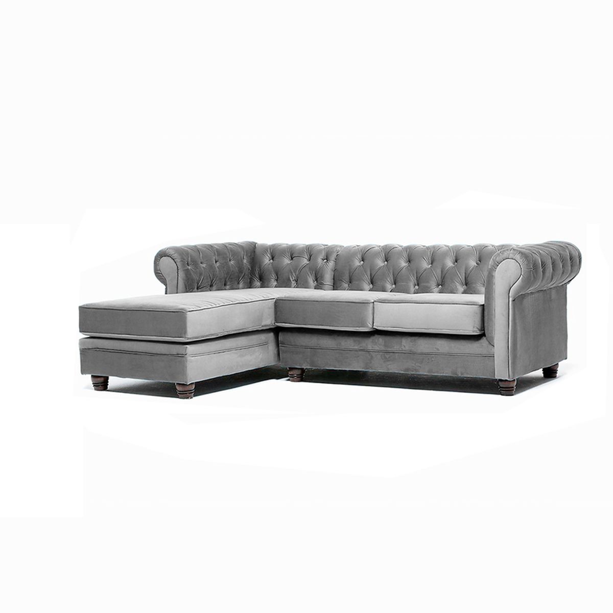 BARRA DESIGN - SECCIONAL CHESTERFIELD IZQUIERDO GRIS…