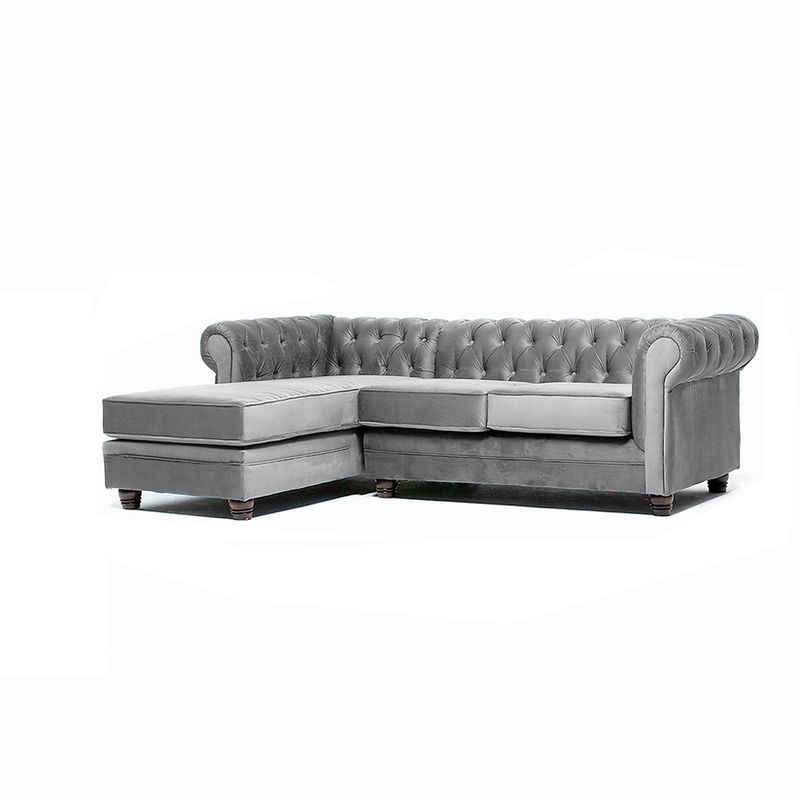 BARRA DESIGN - SECCIONAL CHESTERFIELD IZQUIERDO GRIS