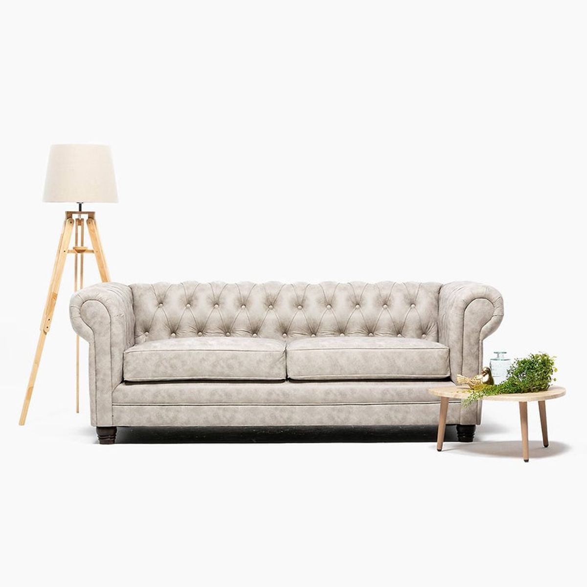 BARRA DESIGN - SOFA CHESTERFIELD 3C SKIN BEIGE