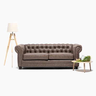 Imagen 2 del producto SOFA CHESTERFIELD 3C SKIN CAFÉ
