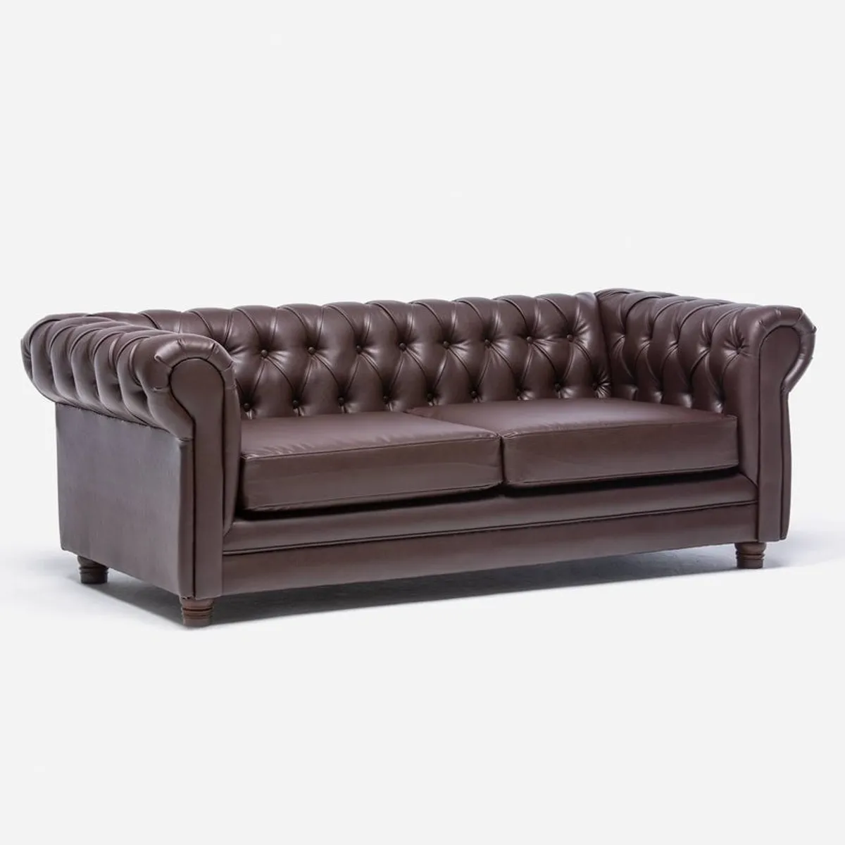 BARRA DESIGN - SOFA CHESTERFIELD 3C PU CAFÉ
