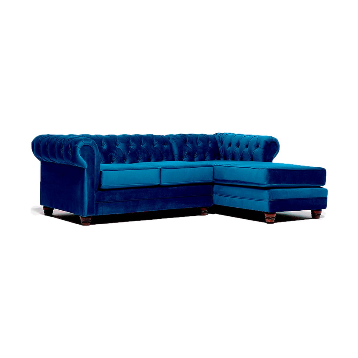 BARRA DESIGN - SECCIONAL CHESTERFIELD DERECHO AZUL…