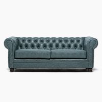SOFA CHESTERFIELD 3C SKIN PETROLEO