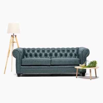 Imagen 2 del producto SOFA CHESTERFIELD 3C SKIN PETROLEO