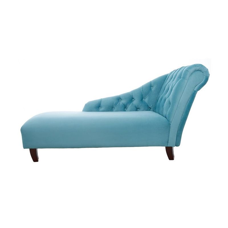 BARRA DESIGN - CHAISE LONGUE DERECHO FELPA TURQUESA