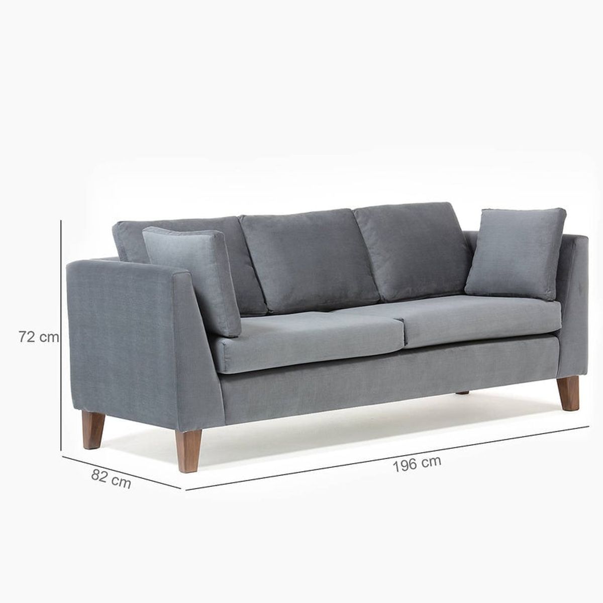 BARRA DESIGN - SOFA ESTOCOLMO 3C GRIS