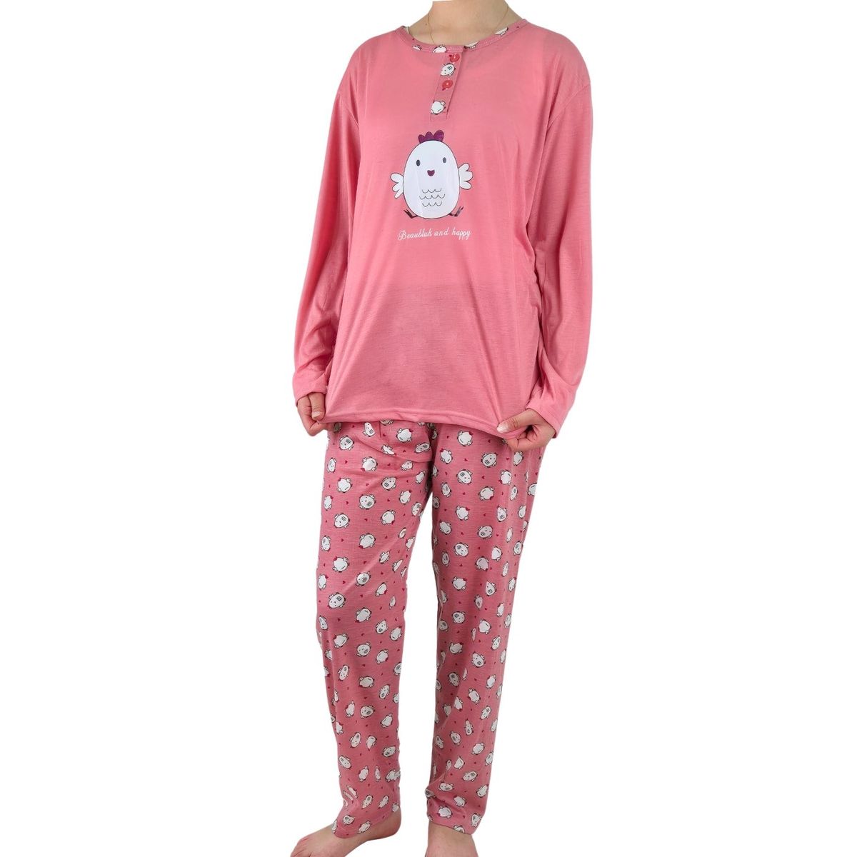 LIKE SHOP - Pijama Mujer Verano Manga Larga Y Pantalon 460