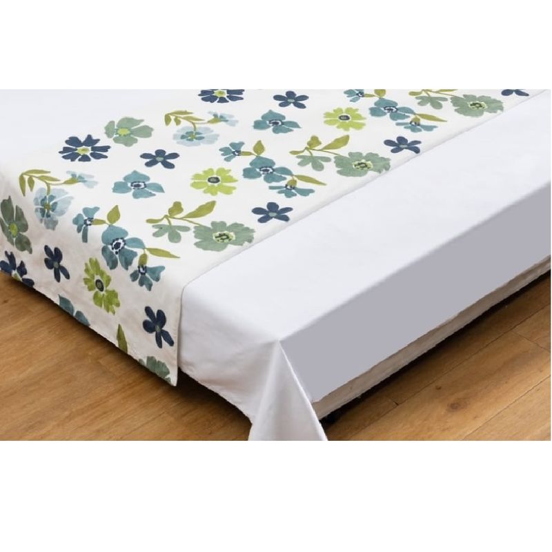 ANGELES DEL HOGAR - Pieceras Bordadas Diseño Flores 2 plazasKing