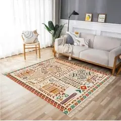 ANGELES DEL HOGAR - Alfombra de Estilo ÉtnicoTejida Rectangular 180x200 cm