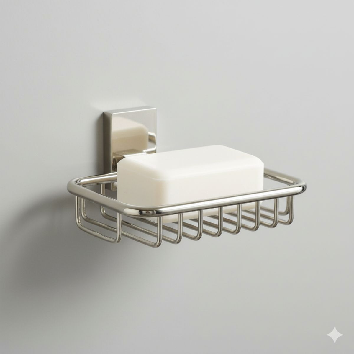 STRETTO - Porta Jabón Jabonera Soporte Base Para Jabón Taff Niquel Marca Stretto