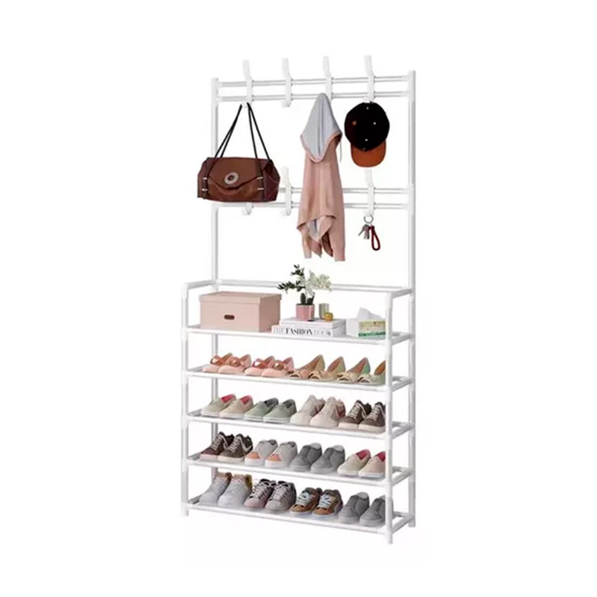 GENERICO - Organizador Zapatero Colgador 5 Niveles Blanco