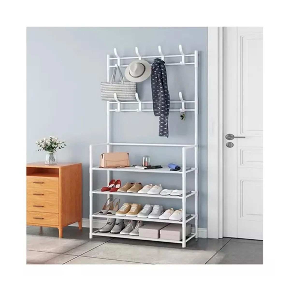 GENERICO - Organizador Zapatero Colgador 5 Niveles Blanco