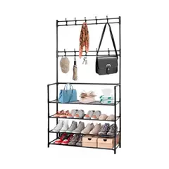 GENERICO - Organizador Zapatero Colgador 5 Niveles Negro