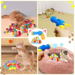GENERICO - Juguete Pistola Lanzador De Pelotas Gatos Juego Interactivo