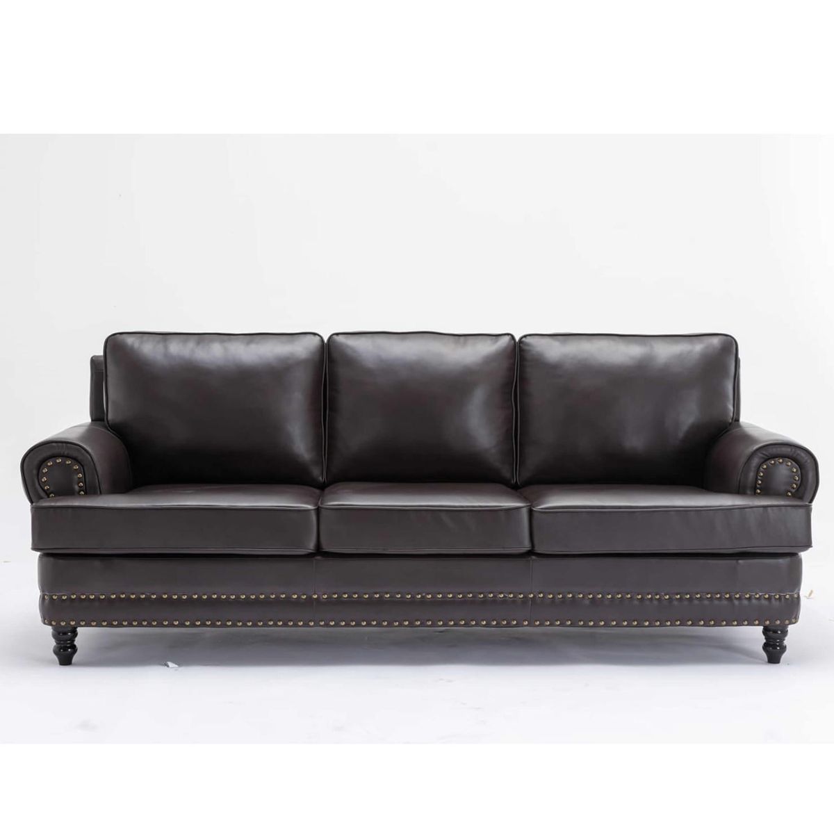 ECOMUSO - SOFA 3 CUERPOS JOHANNA PU BROWN ECOMUSO