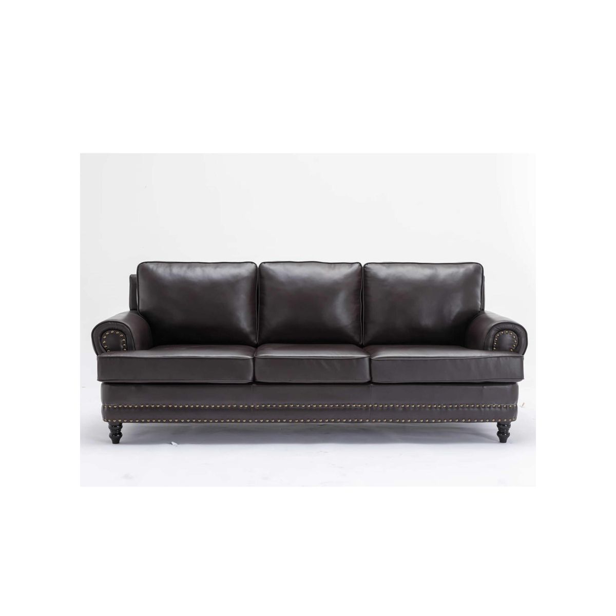 ECOMUSO - SOFA 3 CUERPOS JOHANNA PU BROWN ECOMUSO