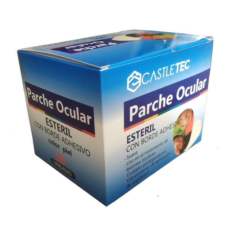 CASTLETEC - Parche ocular pack 100 unidades parche para ojos color piel