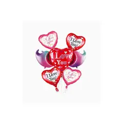 GENERICO - Set de Globos Corazon Con Alas Rojo
