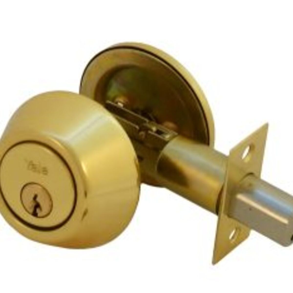 YALE - Cerrojo Auxiliar Llave/Perilla Bronce