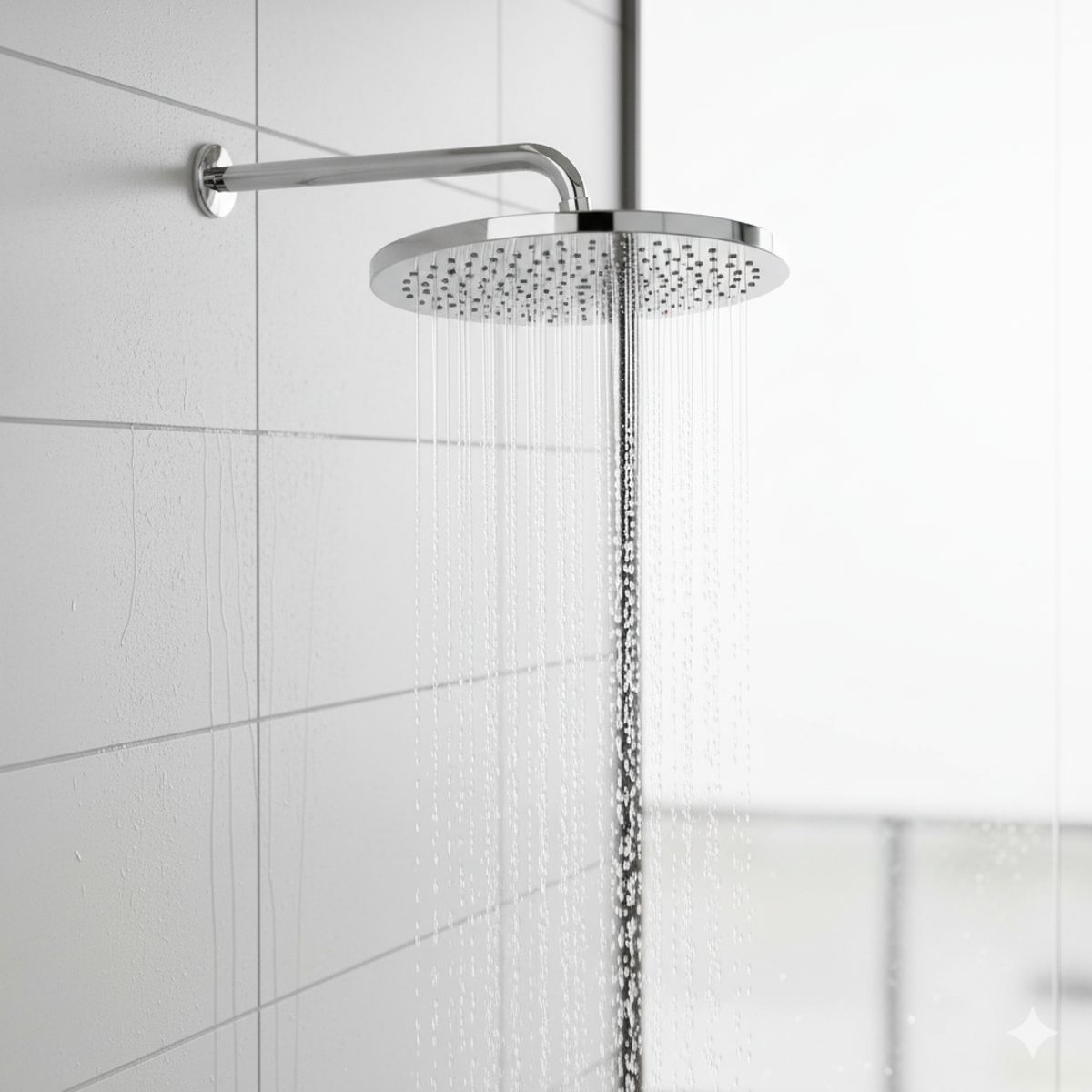 STRETTO - Plato Ducha Llave Griffo 30 Cm Con Brazo 30 Cm Cromo Marca Stretto