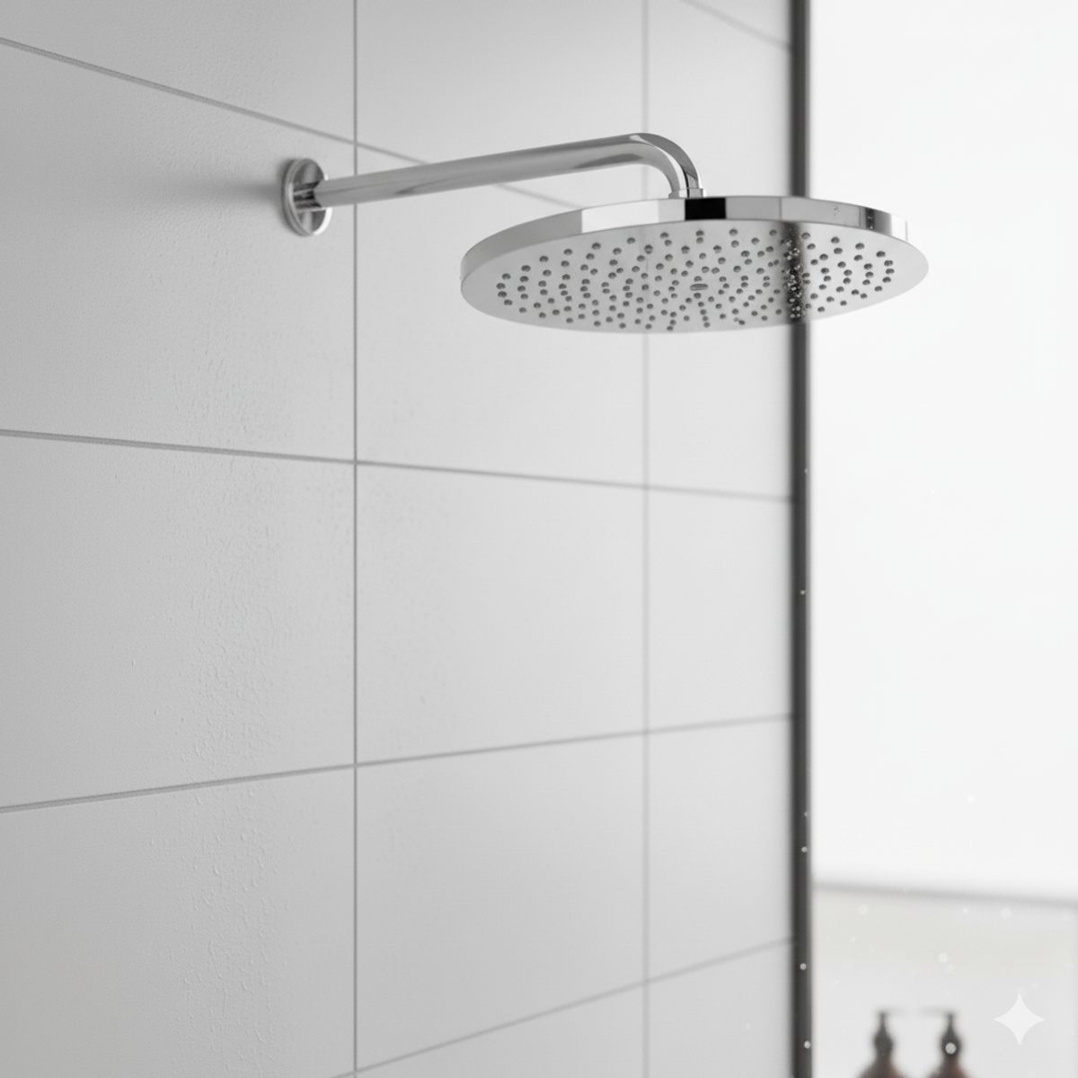 STRETTO - Plato Ducha Llave Griffo 30 Cm Con Brazo 30 Cm Cromo Marca Stretto