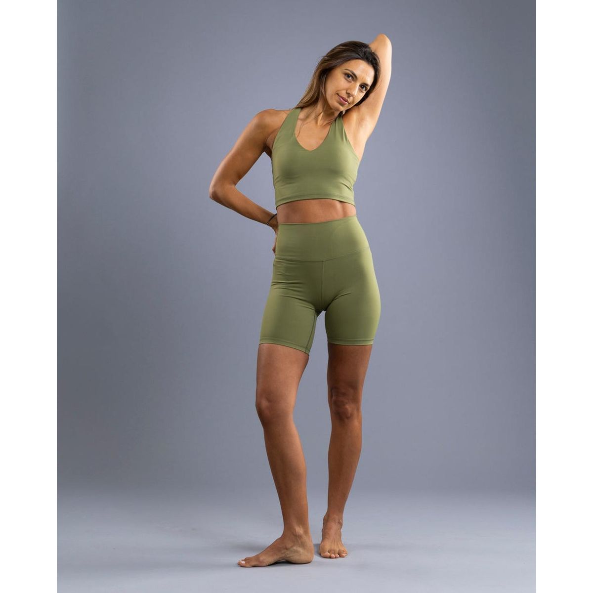 THEA - Legging Cortas Sin Cortes Nix Musgo