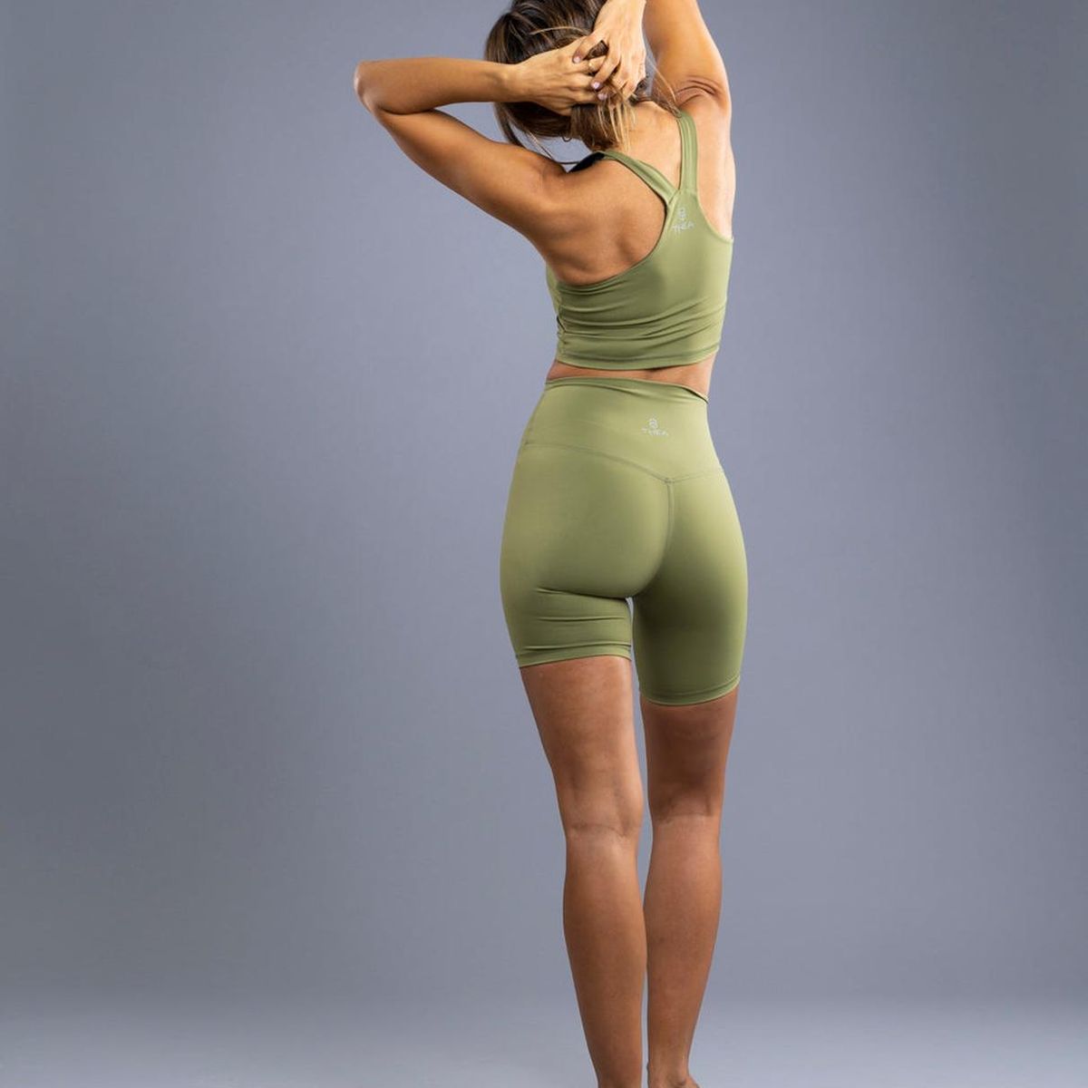 THEA - Legging Cortas Sin Cortes Nix Musgo