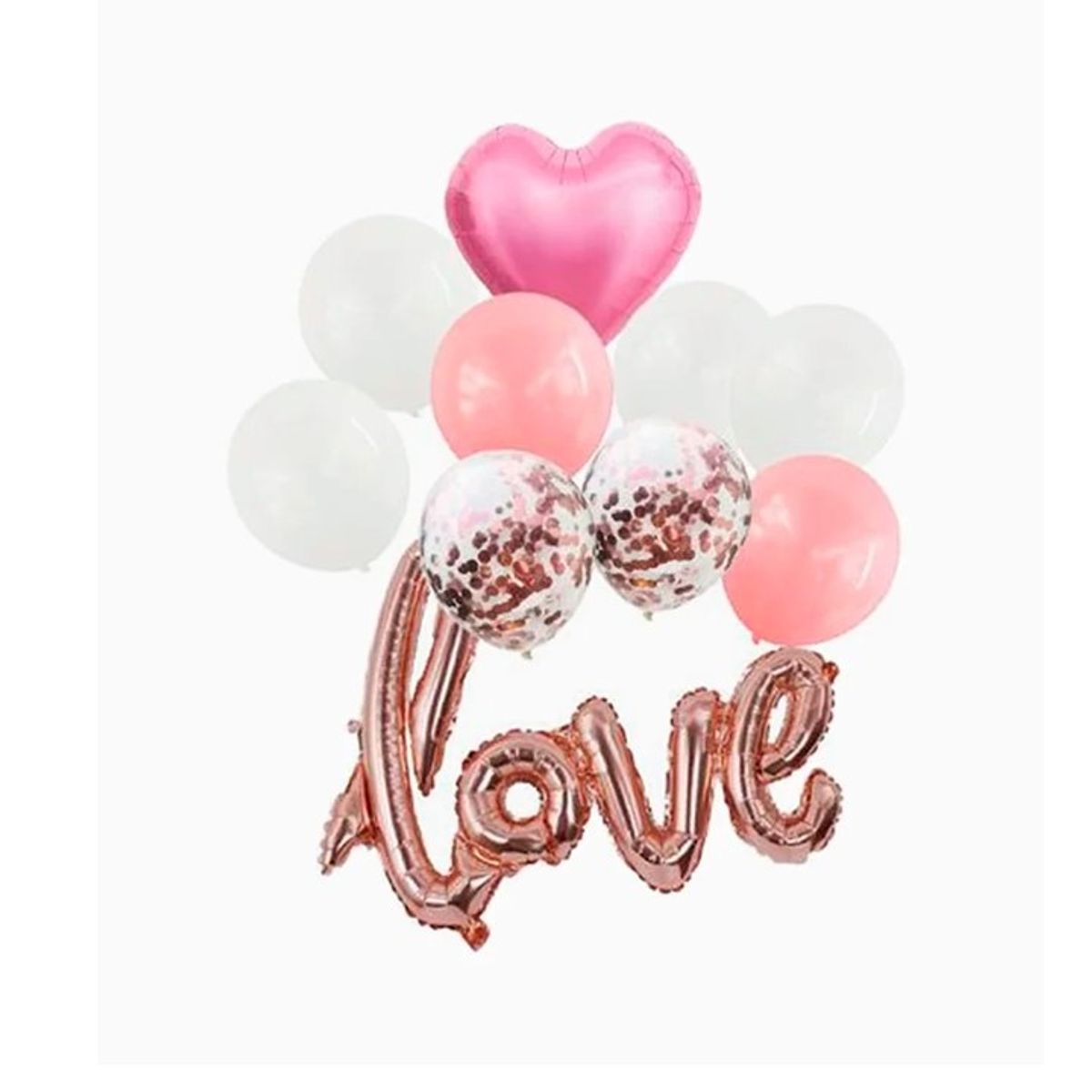 GENERICO - Set de Globos Love Rosado