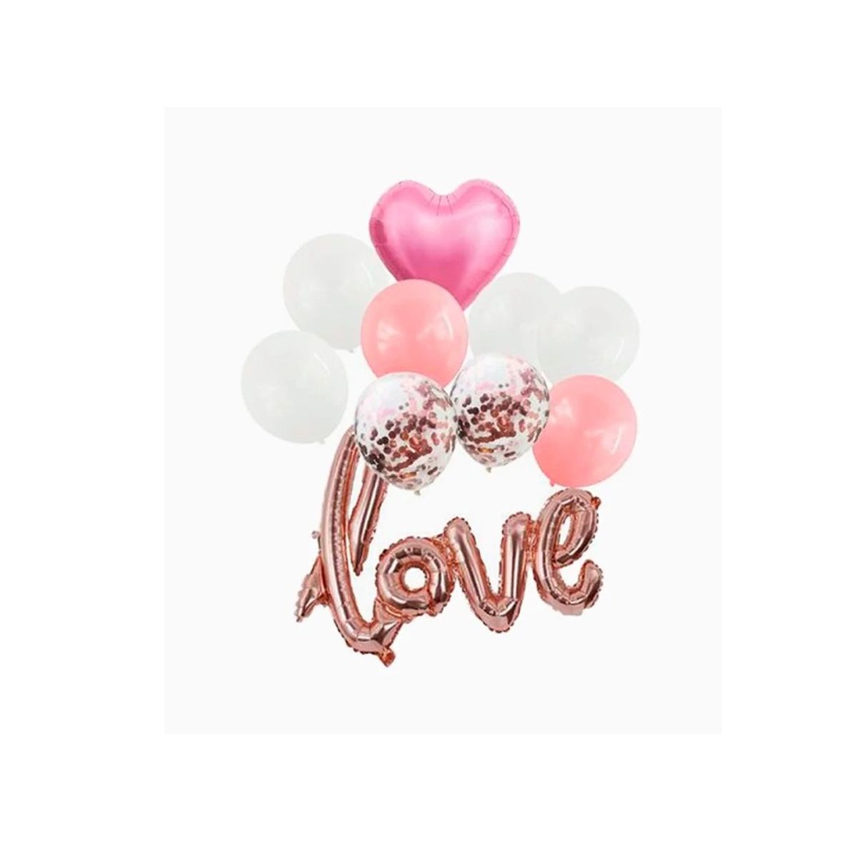 GENERICO - Set de Globos Love Rosado