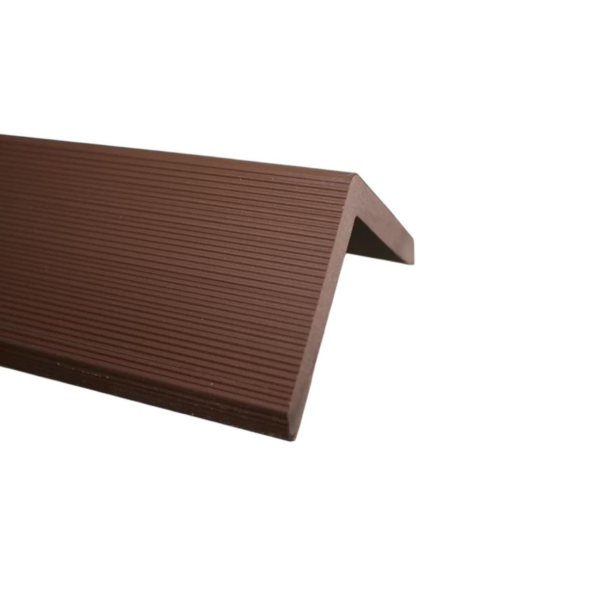 QRUBBER - Perfil para Wall Panel WPC Café oscuro 2,4mtsx5,5cm QRubber