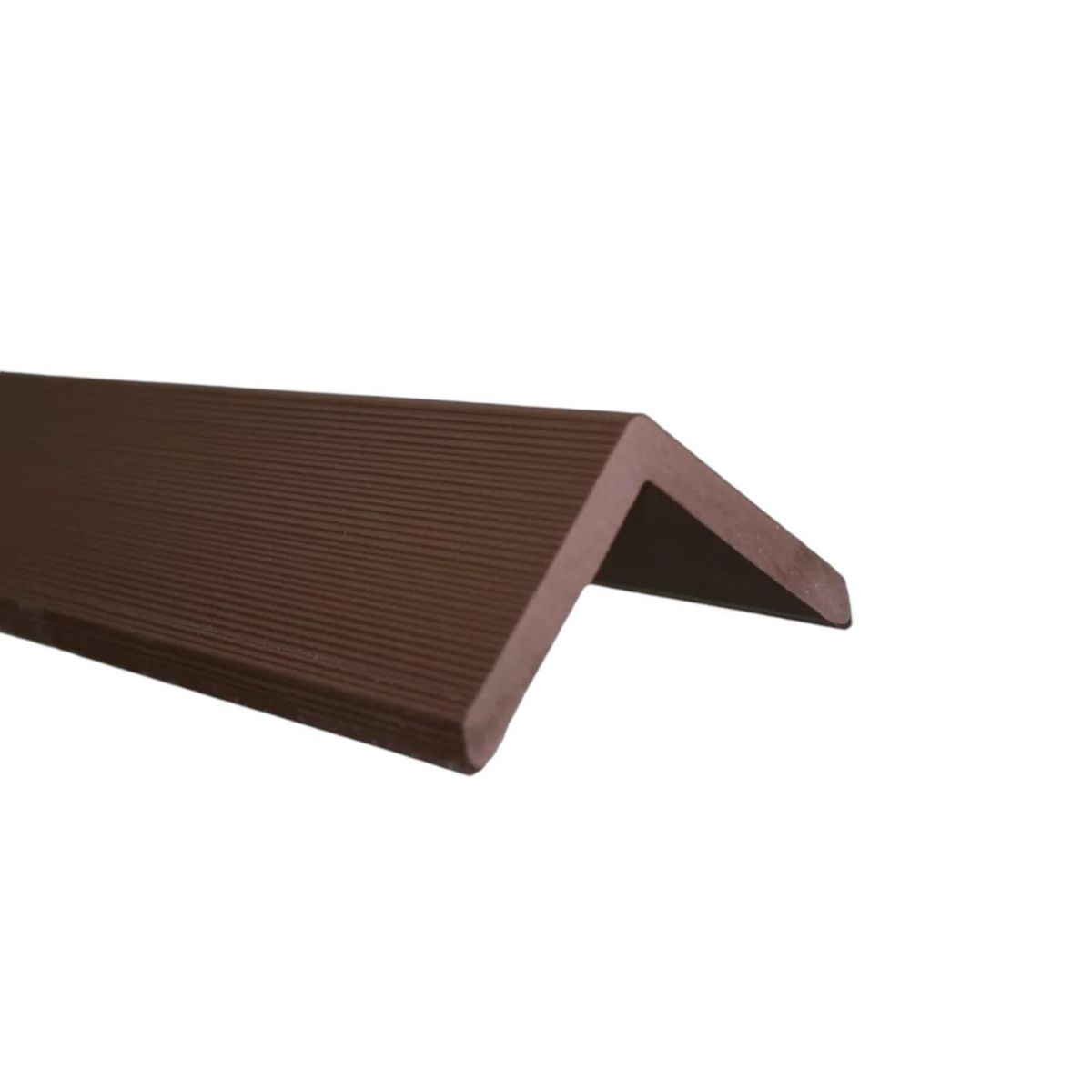 QRUBBER - Perfil para Wall Panel WPC Café oscuro 2,4mtsx5,5cm QRubber